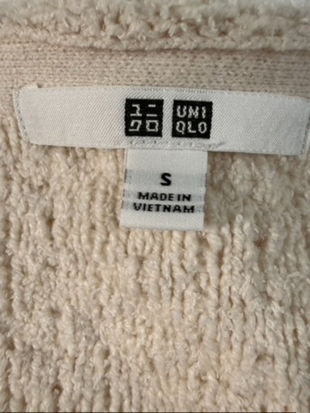 NWOT UNIQLO Knitted Short Jacket in Cream, Size S - Picture 7 of 11